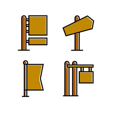 işaretlerin vektör illüstrasyonu, simgeler seti