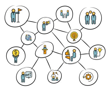 iş simgelerinin vektör illüstrasyonu 