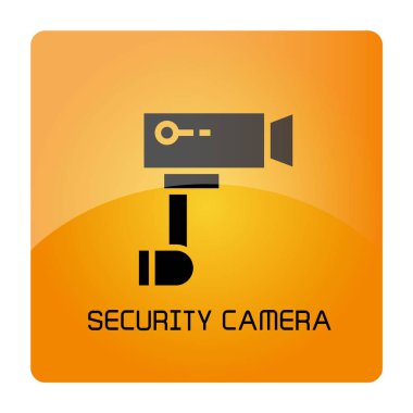 CCTV uyarı işareti vektör illüstrasyon