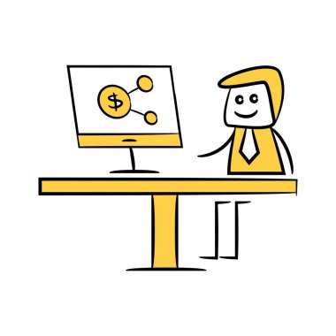 çalışan işadamı vektör illüstrasyon