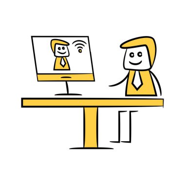 çalışan işadamı vektör illüstrasyon