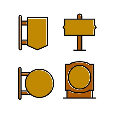 işaretlerin vektör illüstrasyonu, simgeler seti
