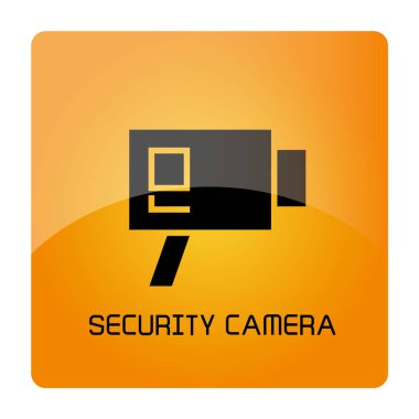 CCTV uyarı işareti vektör illüstrasyon