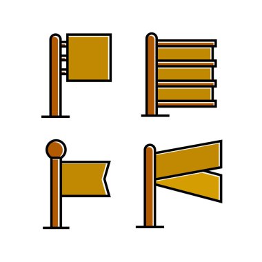 işaretlerin vektör illüstrasyonu, simgeler seti