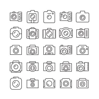 kameraların vektör illüstrasyonu, Set
