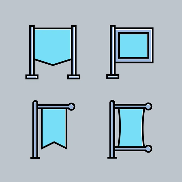 Vector Illustration Signs Icons Set — Stock Vector