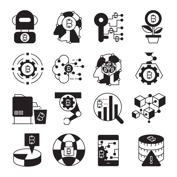 Ilustración Vectorial Iconos Del Tema Negocios — Vector de stock