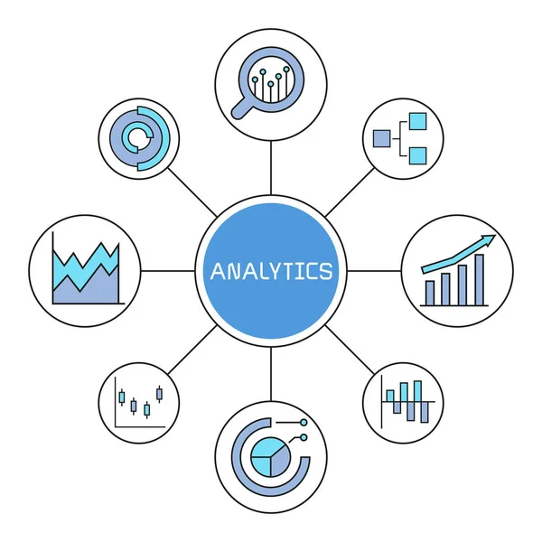 Векторна Ілюстрація Аналітики — стоковий вектор