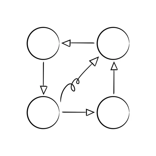 Vector Illustratie Van Diagram Sjabloon — Stockvector