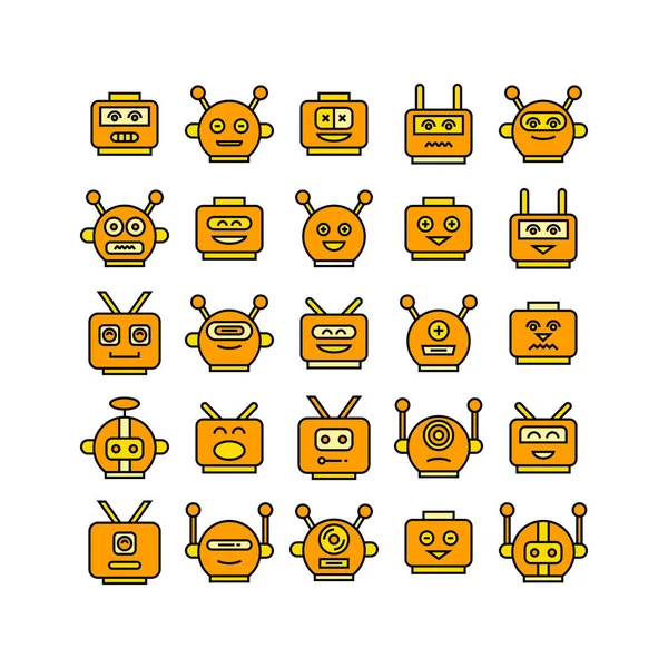 Vector Illustration Robots — Stock Vector