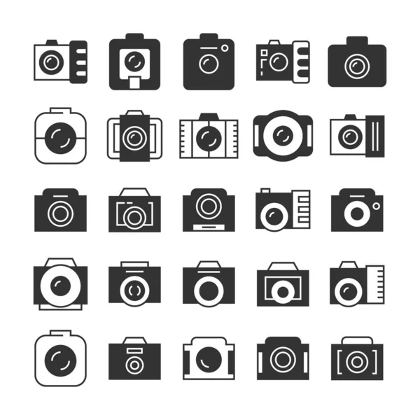 Vector Illustratie Van Camera Set — Stockvector