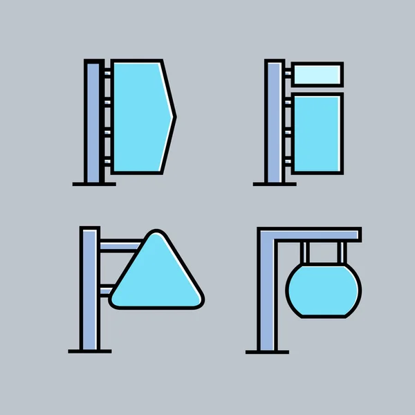 Vektor Illustration Der Zeichen Symbole Gesetzt — Stockvektor