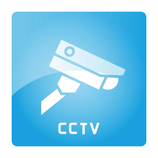 Ilustración Vectorial Señal Advertencia Cctv — Vector de stock