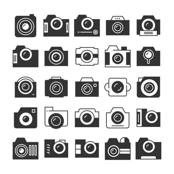 векторная иллюстрация камер, Набор
