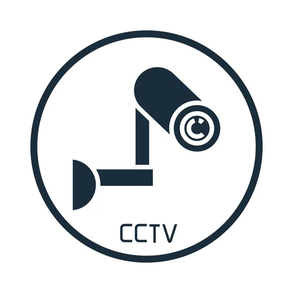 Ilustración Vectorial Señal Advertencia Cctv — Vector de stock