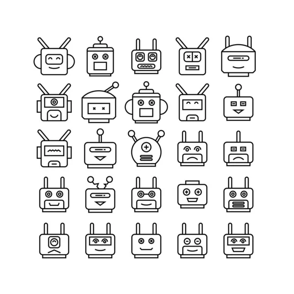 ロボットアイコンのベクトルイラスト — ストックベクタ