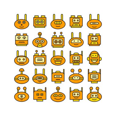 robotların vektör illüstrasyonu