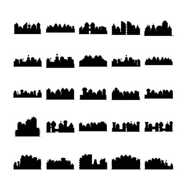 cityscape simgelerinin vektör illüstrasyonu