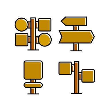 işaretlerin vektör illüstrasyonu, simgeler seti
