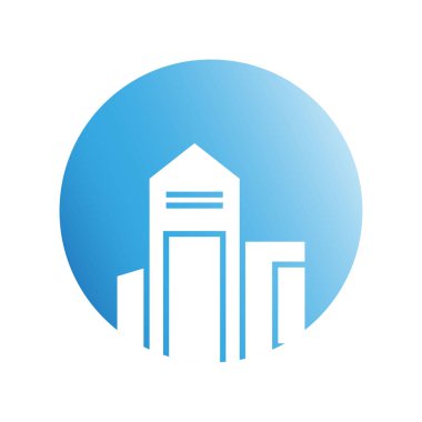 Modern mimarinin vektör çizimi