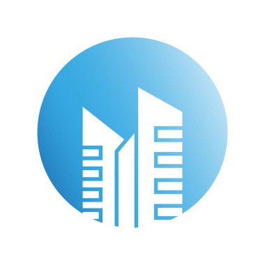 Modern mimarinin vektör çizimi 