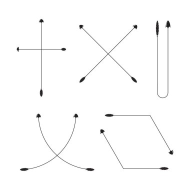 oklar vektör çizim 