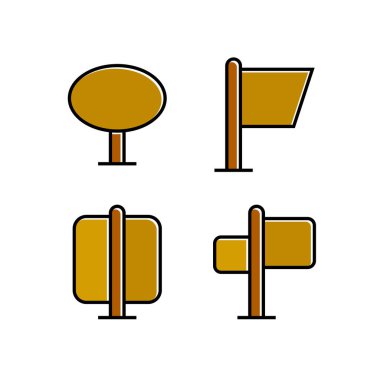 işaretlerin vektör illüstrasyonu, simgeler seti