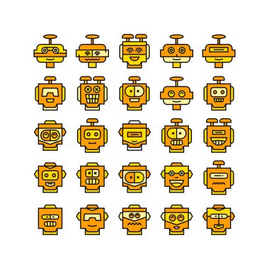 robotların vektör illüstrasyonu