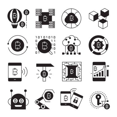 İş tema simgeler vektör çizim