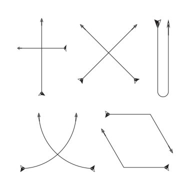 oklar vektör çizim