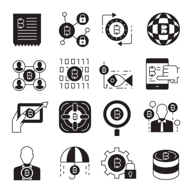 İş tema simgeler vektör çizim