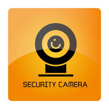 CCTV uyarı işareti vektör illüstrasyon