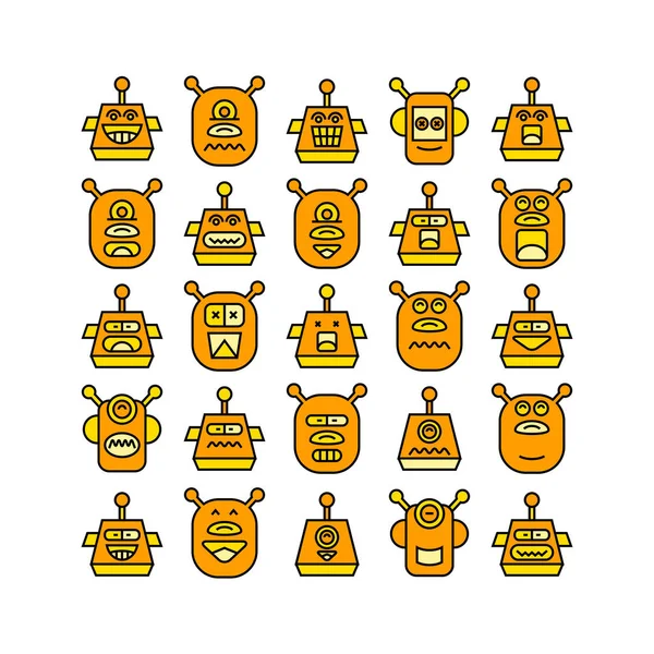 Ilustración Vectorial Robots — Vector de stock