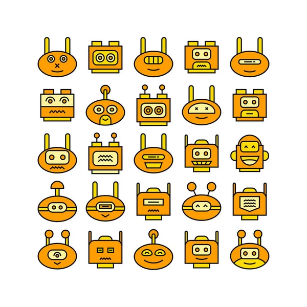 Ilustração Vetorial Robôs —  Vetores de Stock