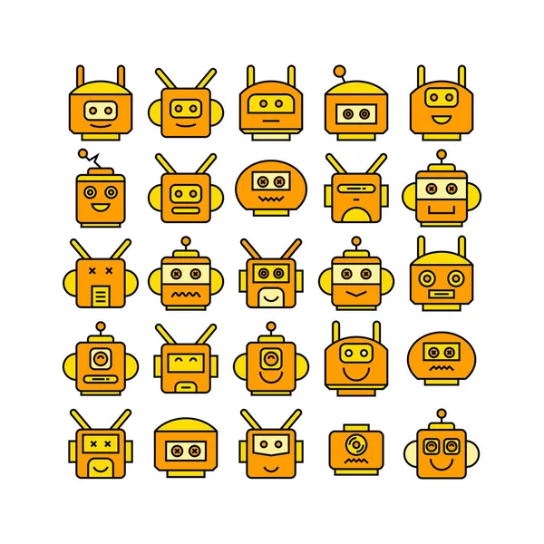 Ilustración Vectorial Robots — Archivo Imágenes Vectoriales