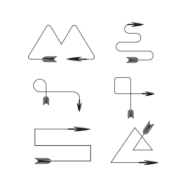 Ilustração Vetorial Ícones Setas —  Vetores de Stock