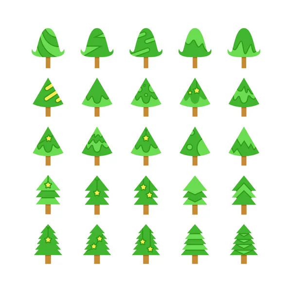 Illustration Vectorielle Motif Des Arbres Noël Verts — Image vectorielle