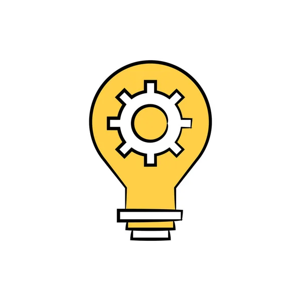 Business Concept Vector Illustration Idea Bulb — Stock Vector