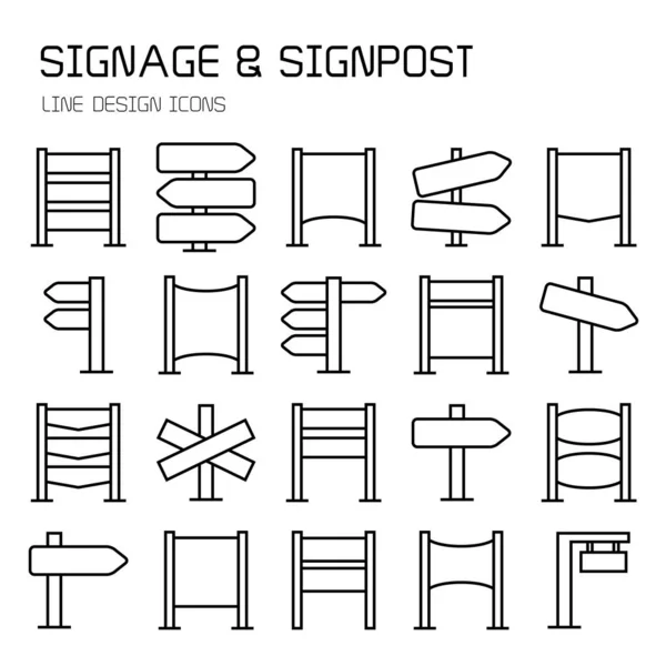 Vector Illustration Signs Icons Set — Stock Vector