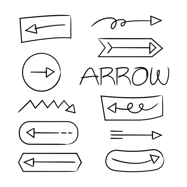 Vector Illustration Arrows Icons — Stock Vector