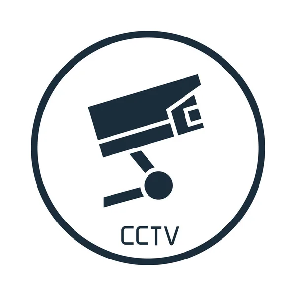 Vector Illustratie Van Cctv Waarschuwingsteken — Stockvector