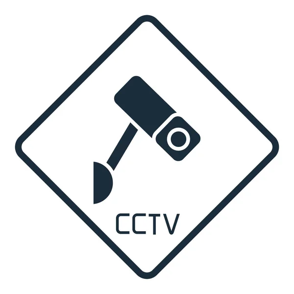 Ilustración Vectorial Señal Advertencia Cctv — Archivo Imágenes Vectoriales