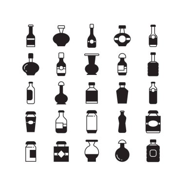 Şişelerin vektör illüstrasyonu