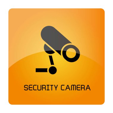 CCTV uyarı işareti vektör illüstrasyon