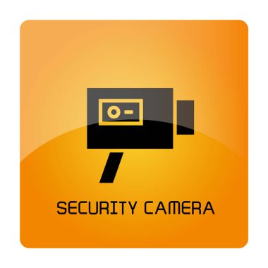 CCTV uyarı işareti vektör illüstrasyon