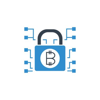 İş, Bitcoin konsepti. Vektör Illustration