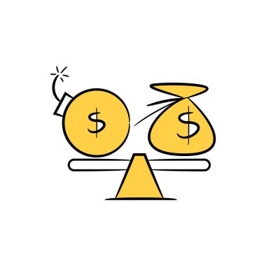 İş konsepti. Vektör Illustration ölçekler