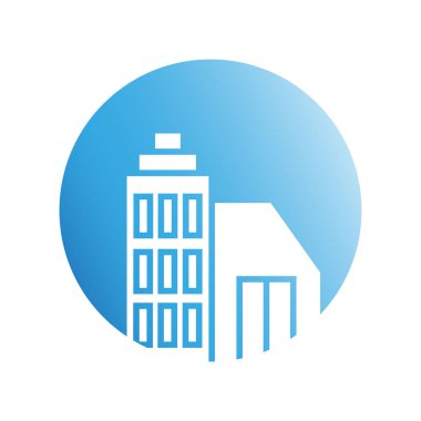 Modern mimarinin vektör çizimi