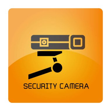 CCTV uyarı işareti vektör illüstrasyon