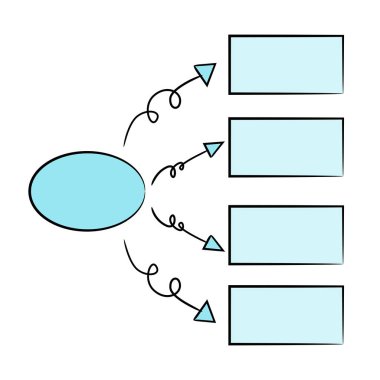 akış diyagramının vektör illüstrasyonu